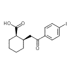 结构式 CAS# 736136-49-5, (1R,2R)-2-[2-(4-碘苯基)-2-氧代乙基]环己烷羧酸