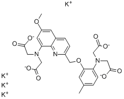 structure of CAS# 73630-23-6, 2-{[2-Bis-(carboxymethyl)amino-5-methylphenoxy]-methyl}-6-methoxy-8-bis-(carboxymethyl)aminoquinoline tetrapotassium salt;Tetrapotassium 2-[[2-[[2-[Bis(2-Oxido-2-Oxo-Ethyl)Amino]-5-Methyl-Phenoxy]Methyl]-6-Methoxy-8-Quinolyl]-(2-Oxido-2-Oxo-Ethyl)Amino]Acetate;Tetrapotassium 2-[[2-[[2-[Bis(2-Oxido-2-Oxoethyl)Amino]-5-Methylphenoxy]Methyl]-6-Methoxy-8-Quinolyl]-(2-Oxido-2-Oxoethyl)Amino]Acetate;Tetrapotassium 2-[[2-[[2-[Bis(2-Keto-2-Oxido-Ethyl)Amino]-5-Methyl-Phenoxy]Methyl]-6-Methoxy-8-Quinolyl]-(2-Keto-2-Oxido-Ethyl)Amino]Acetate