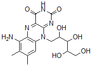 CAS#: 73652-55-8， 6-Amino-7,8-Dimethyl-10-(2,3,4,5-Tetrahydroxypentyl)Benzo[g]Pteridine-2,4-Dione