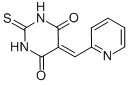 structure of CAS# 73664-50-3, Dihydro-5-(2-Pyridinylmethylene)-2-Thioxo-4,6(1H,5H)-Pyrimidinedione;Nsc89387;Wln: T6nj B1u- Ct6mvyvmyj Fus;4,6(1H,5H)-Pyrimidinedione, Dihydro-5-(2-Pyridinylmethylene)-2-Thioxo- (9Ci)