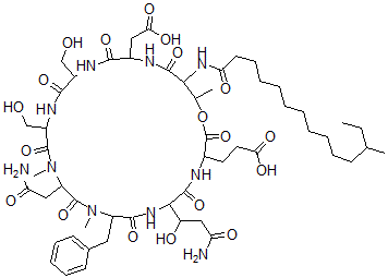 CAS#: 73666-47-4， 3-[6-(3-Amino-1-Hydroxy-3-Oxopropyl)-12-(2-Amino-2-Oxoethyl)-21-(Carboxymethyl)-15,18-Bis(Hydroxymethyl)-10,13,25-Trimethyl-24-(12-Methyltetradecanoylamino)-2,5,8,11,14,17,20,23-Octaoxo-9-(Phenylmethyl)-1-Oxa-4,7,10,13,16,19,22-Heptazacyclopentacos-3-Yl]Propanoic Acid