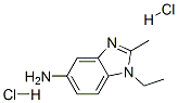structure of CAS# 73688-69-4, (1-Ethyl-2-Methyl-3H-Benzimidazol-1-Ium-5-Yl)Azanium Dichloride;(1-Ethyl-2-Methyl-3H-Benzimidazol-1-Ium-5-Yl)Ammonium Dichloride;1-Ethyl-2-Methyl-1H-Benzimidazol-5-Amine Dihydrochloride;1H-Benzimidazol-5-Amine, 1-Ethyl-2-Methyl-, Dihydrochloride (9Ci)