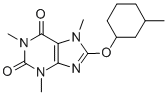 CAS#: 73747-36-1， 1,3,7-Trimethyl-8-(3-Methylcyclohexyl)Oxypurine-2,6-Dione