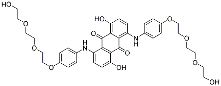 CAS#: 7376-52-5， 1,5-dihydroxy-4,8-bis[[4-[2-[2-(2-hydroxyethoxy)ethoxy]ethoxy]phenyl]amino]-9,10-anthraquinone