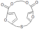 CAS#: 73853-09-5， 10,13,18,19-Tetraoxa-3-thiatricyclo(13.2.1.1(5,8))nonadeca-5,7,15,17-tetraene-9,14-dione