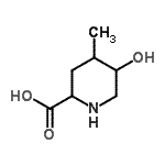 CAS#: 739348-61-9， 5-Hydroxy-4-methyl-2-piperidinecarboxylic acid