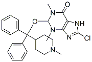 CAS#: 73986-43-3， 8-Chloro-1,3-Dimethyl-2-[(1-Methylpiperidin-4-Yl)-Di(Phenyl)Methoxy]-2,7-Dihydropurin-6-One