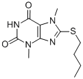 CAS#: 74039-56-8， 8-Butylsulfanyl-3,7-Dimethylpurine-2,6-Dione