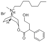 CAS#: 74051-34-6， (8-Methyl-8-Octyl-8-Azoniabicyclo[3.2.1]Octan-3-Yl) 4-Hydroxy-2-Phenylbutanoate Bromide