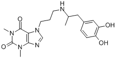 CAS#: 74051-78-8， 7-[3-[1-(3,4-Dihydroxyphenyl)Propan-2-Ylamino]Propyl]-1,3-Dimethylpurine-2,6-Dione