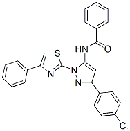 CAS#: 74101-29-4， N-[5-(4-Chlorophenyl)-2-(4-Phenyl-1,3-Thiazol-2-Yl)Pyrazol-3-Yl]Benzamide