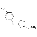 结构式 CAS# 741716-20-1, 4-[(1-乙基-3-吡咯烷基)氧基]苯胺