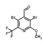CAS#: 741737-02-0， 3,5-Dibromo-2-methoxy-6-(trifluoromethyl)isonicotinaldehyde