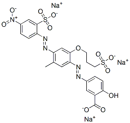 CAS#: 74186-17-7， Trisodium (3E)-3-[[5-Methyl-4-(4-Nitro-2-Sulfonatophenyl)Diazenyl-2-(3-Sulfonatopropoxy)Phenyl]Hydrazinylidene]-6-Oxocyclohexa-1,4-Diene-1-Carboxylate