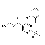 CAS#: 742-37-0， Ethyl 4-[(2-chlorophenyl)amino]-2-(trifluoromethyl)-5-pyrimidinecarboxylate