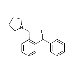 structure of CAS# 742000-78-8, Phenyl[2-(1-pyrrolidinylmethyl)phenyl]methanone;2-(Pyrrolidinomethyl)benzophenone