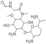 CAS#: 74228-81-2， N-[4-Amino-3-[3-Amino-6-(1-Aminoethyl)Oxan-2-Yl]Oxy-2,5-Dihydroxy-6-Methoxycyclohexyl]-2-Formamido-N-Methylacetamide