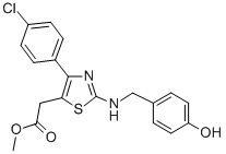 CAS#: 74241-24-0， Methyl 2-[4-(4-Chlorophenyl)-2-[(4-Hydroxyphenyl)Methylamino]-1,3-Thiazol-5-Yl]Acetate