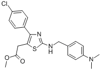 CAS#: 74241-28-4， Methyl 2-[4-(4-Chlorophenyl)-2-[(4-Dimethylaminophenyl)Methylamino]-1,3-Thiazol-5-Yl]Acetate