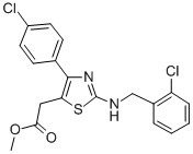 CAS#: 74257-07-1， Methyl 2-[4-(4-Chlorophenyl)-2-[(2-Chlorophenyl)Methylamino]-1,3-Thiazol-5-Yl]Acetate