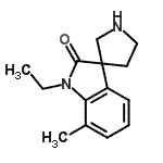 CAS#: 744146-12-1， 1-Ethyl-7-methylspiro[indole-3,3'-pyrrolidin]-2(1H)-one