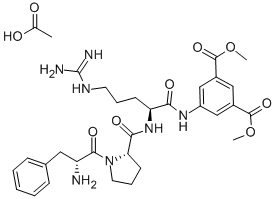 CAS#: 74503-72-3， Dimethyl 5-[[(2S)-1-[[(2S)-1-[(2R)-2-Amino-3-Phenylpropanoyl]Pyrrolidine-2-Carbonyl]Amino]-5-(Diaminomethylideneamino)-1-Oxopentan-2-Yl]Amino]Benzene-1,3-Dicarboxylate