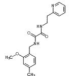 CAS#: 745047-97-6， N-(2-Methoxy-4-methylbenzyl)-N'-[2-(2-pyridinyl)ethyl]ethanediamide