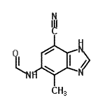 CAS#: 745048-52-6， N-(7-Cyano-4-methyl-1H-benzimidazol-5-yl)formamide