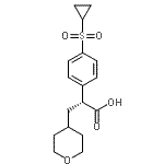 CAS#: 745053-49-0， (2R)-2-[4-(Cyclopropylsulfonyl)phenyl]-3-(tetrahydro-2H-pyran-4-yl)propanoic acid