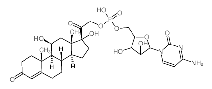 CAS#: 74517-55-8， [5-(4-Amino-2-Oxopyrimidin-1-Yl)-3,4-Dihydroxyoxolan-2-Yl]Methyl [2-[(8S,9S,10R,11S,13S,14S,17R)-11,17-Dihydroxy-10,13-Dimethyl-3-Oxo-2,6,7,8,9,11,12,14,15,16-Decahydro-1H-Cyclopenta[a]Phenanthren-17-Yl]-2-Oxoethyl] Hydrogen Phosphate
