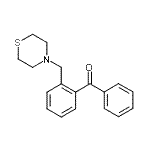 structure of CAS# 745720-16-5, Phenyl[2-(4-thiomorpholinylmethyl)phenyl]methanone;2-(thiomorpholinomethyl)benzophenone