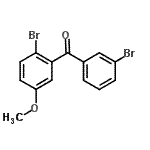structure of CAS# 746651-87-6, (2-Bromo-5-methoxyphenyl)(3-bromophenyl)methanone;2,3'-dibromo-5-methoxybenzophenone