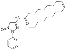 CAS 登录号：74677-80-8， (Z)-N-(4,5-二氢-5-氧代-1-苯基-1H-吡唑-3-基)-9-十八碳烯酰胺