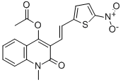 CAS#: 74693-57-5， [1-Methyl-3-[(E)-2-(5-Nitrothiophen-2-Yl)Ethenyl]-2-Oxoquinolin-4-Yl] Acetate