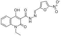 CAS#: 74693-63-3， 1-Ethyl-2-Hydroxy-N-[(5-Nitrofuran-2-Yl)Methylideneamino]-4-Oxoquinoline-3-Carboxamide