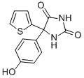 CAS 登录号:74697-32-8, 5-(4-羟基苯基)-5-噻吩-2-基咪唑烷-2,4-二酮