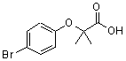 结构式 CAS# 7472-69-7, 2-(4-溴苯氧基)-2-甲基-丙酸