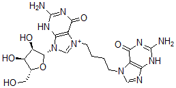 CAS#: 74746-59-1， 2-Amino-7-[4-(2-Amino-6-Oxo-3H-Purin-7-Yl)Butyl]-9-[(2R,3R,4S,5R)-3,4-Dihydroxy-5-(Hydroxymethyl)Oxolan-2-Yl]-3H-Purin-9-Ium-6-One