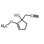 CAS#: 750557-62-1， (1-Hydroxy-2-methoxy-2-cyclopenten-1-yl)acetonitrile