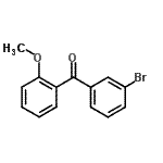 structure of CAS# 750633-45-5, (3-Bromophenyl)(2-methoxyphenyl)methanone;3-bromo-2'-methoxybenzophenone