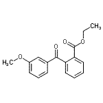 structure of CAS# 750633-61-5, Ethyl 2-(3-methoxybenzoyl)benzoate;2-carboethoxy-3'-methoxybenzophenone;MFCD01311547