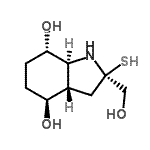CAS#: 750646-58-3， (2R,3aS,4S,7S,7aS)-2-(Hydroxymethyl)-2-sulfanyloctahydro-1H-indole-4,7-diol