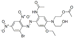 CAS 登录号：75199-19-8， 2-[[5-乙酰氨基-4-(2-溴-4,6-二硝基苯基)偶氮-2-乙氧基苯基]-(2-羟基乙基)氨基]乙基乙酸酯