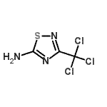 structure of CAS# 7523-57-1, 3-(Trichloromethyl)-1,2,4-thiadiazol-5-amine;3-(trichloromethyl)-1,2,4-thiadiazol-5-amine;3-(Trichloromethyl)1,2,4-thiadiazol-5-amine;3-(Trichloromethyl)-1,2,4-thiadiazol-5-amine #