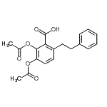 CAS#: 75299-43-3， 2,3-Diacetoxy-6-(2-phenylethyl)benzoic acid