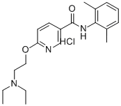 CAS 登录号：75348-38-8， 6-(2-二乙基氨基乙氧基)-N-(2,6-二甲基苯基)吡啶-3-甲酰胺盐酸盐