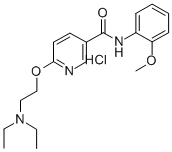 CAS 登录号：75348-40-2， 6-(2-二乙基氨基乙氧基)-N-(2-甲氧基苯基)吡啶-3-甲酰胺盐酸盐