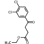 structure of CAS# 75381-58-7, Ethyl 4-(3,4-dichlorophenyl)-4-oxobutanoate;Ethyl 4-(3,4-dichlorophenyl)-4-oxobutyrate