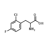 structure of CAS# 754152-25-5, 2-Chloro-4-fluorophenylalanine;2-CHLORO-<wbr>4-[3-(4-D<wbr>IMETHYLAM<wbr>INO-PHENY<wbr>L)-UREIDO<wbr>]-BENZENE<wbr>SULFONYL <wbr>CHLORIDE;MFCD06660324