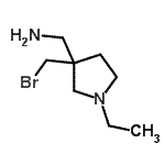 CAS 登录号：754946-12-8， 1-[3-(溴甲基)-1-乙基-3-吡咯烷基]甲胺